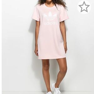 💝 Adidas Pink T-shirt Dress 💝